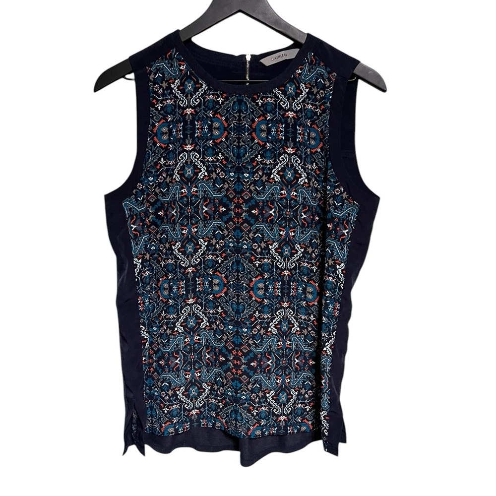 Athleta Geometric Patterned Sleeveless Blouse - image 1